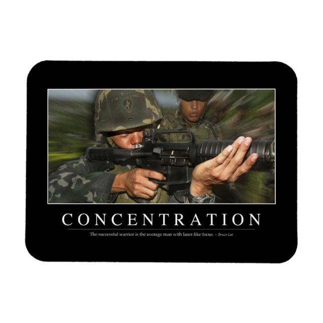 Concentration: Inspirational Quote Magnet (Horizontal)