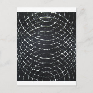 Concentric Black Ripples (black minimalism) Postcard