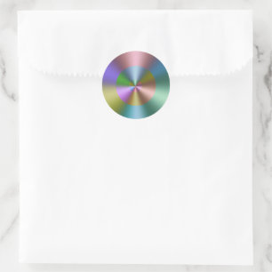 Concentric circle prism classic round sticker