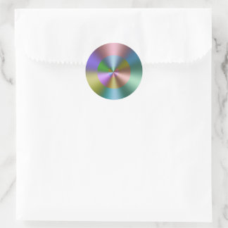 Concentric circle prism classic round sticker