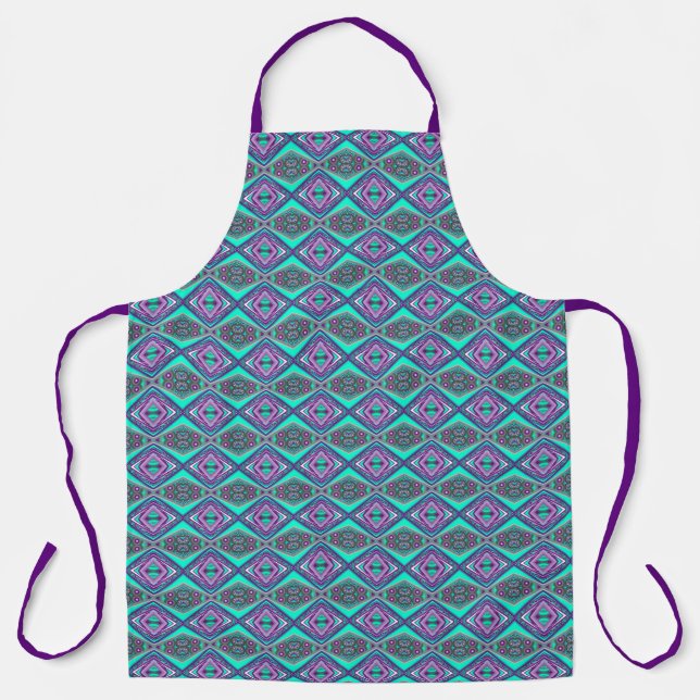 Concentric Circled To The Point Abstract Apron (Front)