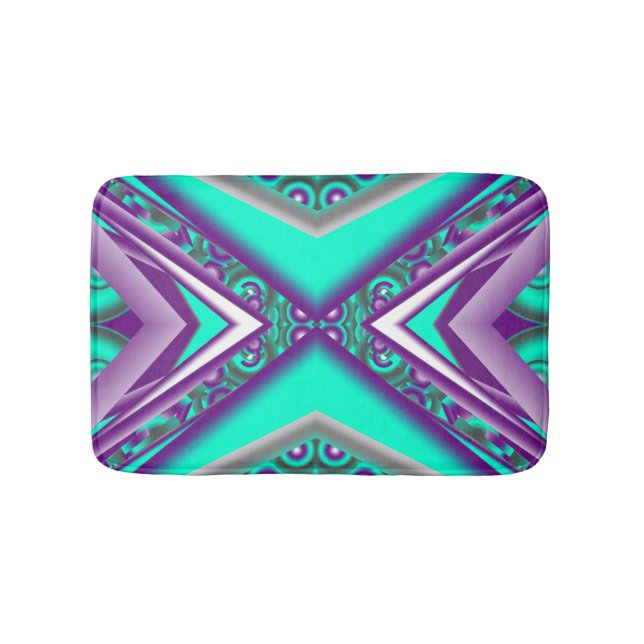 Concentric Circled To The Point Abstract Bath Mat (Front)