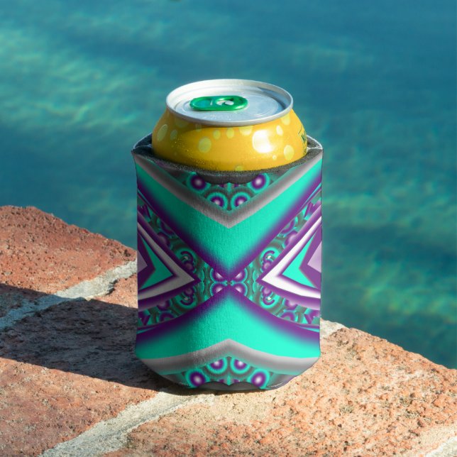 Concentric Circled To The Point Abstract Can Cooler (In Situ Pool)