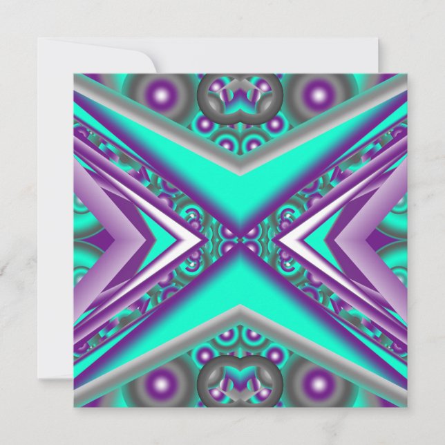 Concentric Circled To The Point Abstract Card (Front)