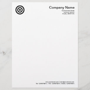 Concentric Circles - Black Custom Letterhead