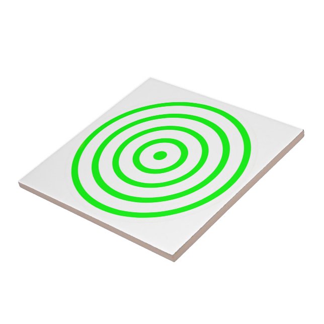 Concentric Circles Ceramic Tile (Side)