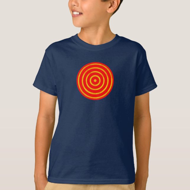 Concentric Circles Colourful Kids T Shirt (Front)