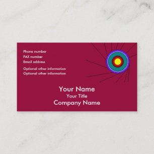 Concentric Circles - cranberry - bus card template