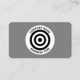 Concentric Circles - Grey #7F7F7F Business Card