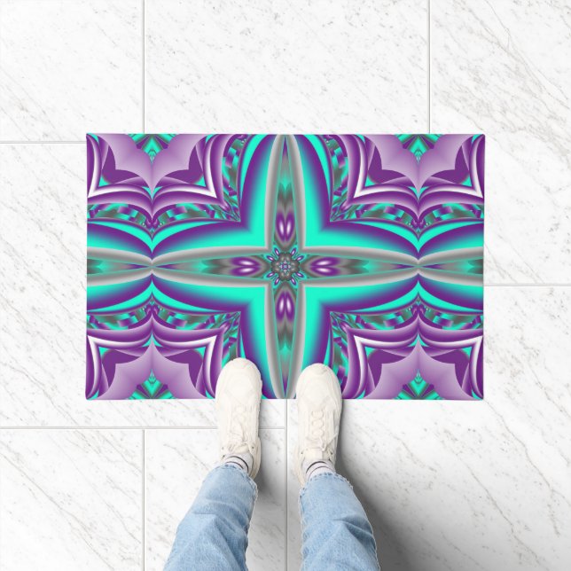 Concentric Circles Pulled To The Point Abstract  Doormat (Indoor)