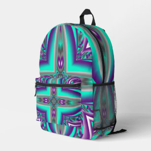 Concentric Circles Pulled To The Point Abstract    Printed Backpack
