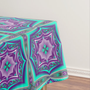 Concentric Circles Pulled To The Point Abstract Tablecloth