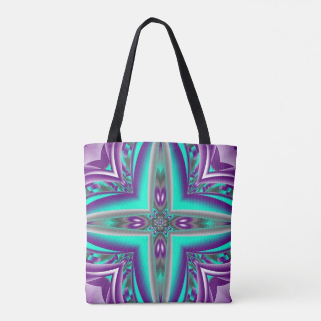 Concentric Circles Pulled To The Point Abstract Tote Bag (Back)