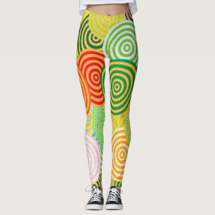 Concentric Circles Scarf Leggings