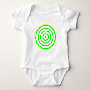 Concentric Colourful Circle of Baby Clothing Bodysuit
