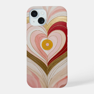 Concentric Heart Blossom iPhone 15 Case