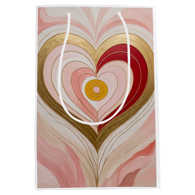 Concentric Heart Blossom Medium Gift Bag (Front)