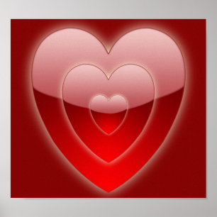 Concentric Hearts Canvas Print