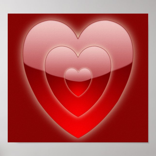 Concentric Hearts Canvas Print (Front)