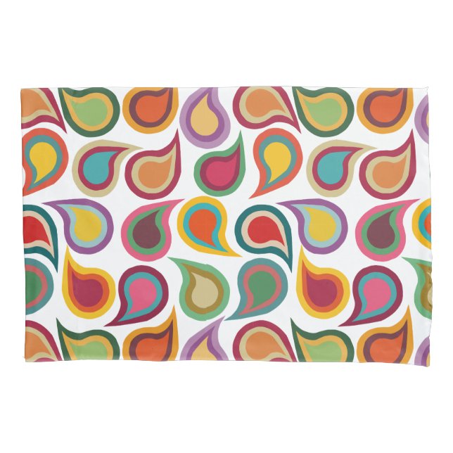 Concentric Paisleys  Pillowcase (Front)