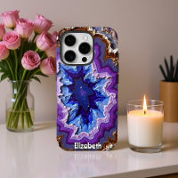 Concentric Purple Agate Slice Centre