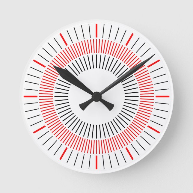 Concentric Rays 03 Round Clock (Front)