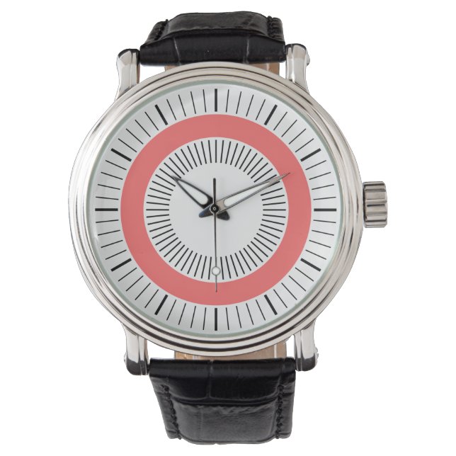 Concentric Rays - Tropical Pink Watch (Front)