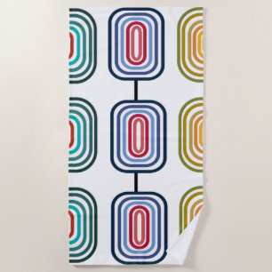 Concentric Rectangles Beach Towel