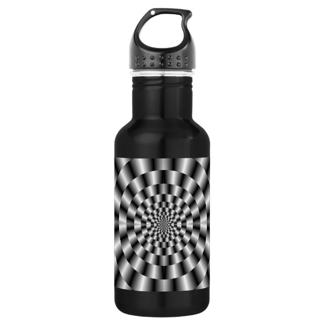 Concentric Rings in Monochrome Bottle (Front)