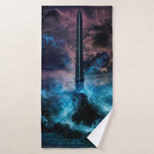 Concept Art in the concept of “Bangkok Tsunami” T Bath Towel