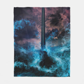Concept Art in the concept of “Bangkok Tsunami” T Fleece Blanket