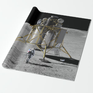 Concept Art of Altair Lunar Lander and Astronauts Wrapping Paper