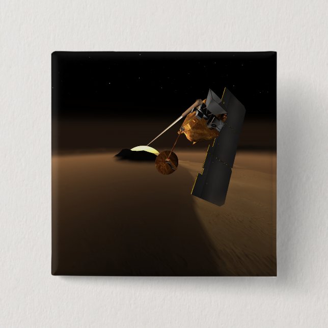 Concept for Mars Volcanic Emission Life Scout 15 Cm Square Badge (Front)