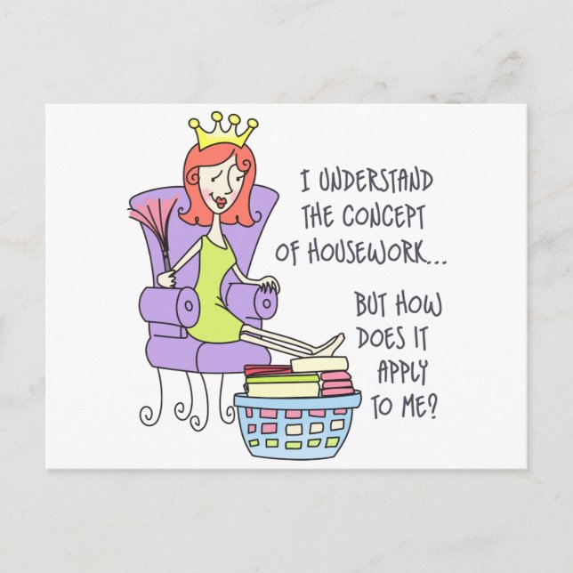 Concept of Housework Postcard (Front)