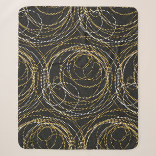 Concept seamless luxury pattern with dots and line sherpa blanket