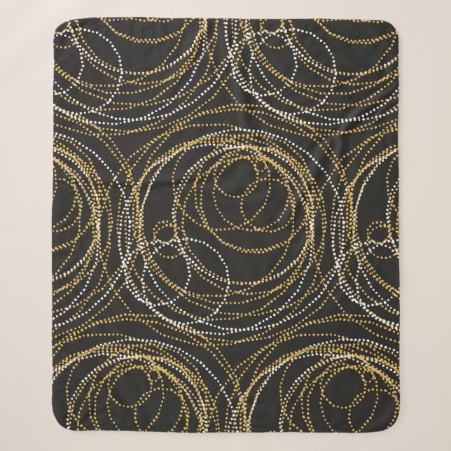 Concept seamless luxury pattern with dots and line sherpa blanket (Front)