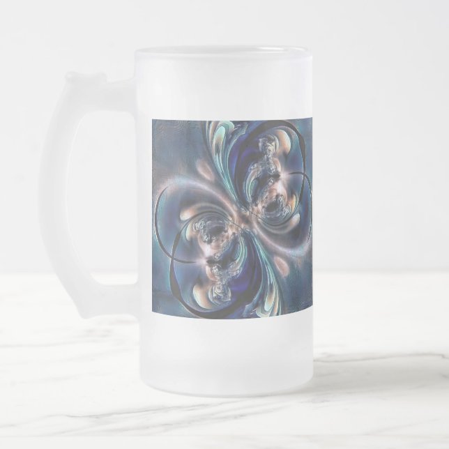 Conception  frosted glass beer mug (Left)