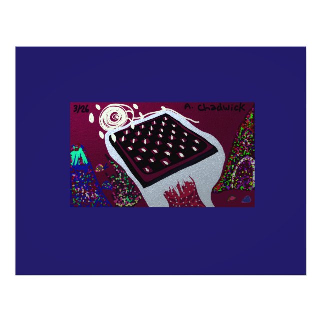 Conceptual Abstract Chessboard Landscape Photo Print (Front)