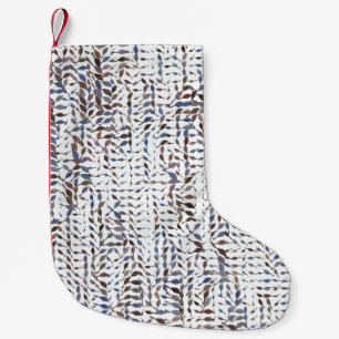 Conceptual background leaves drawing pattern. Styl Small Christmas Stocking