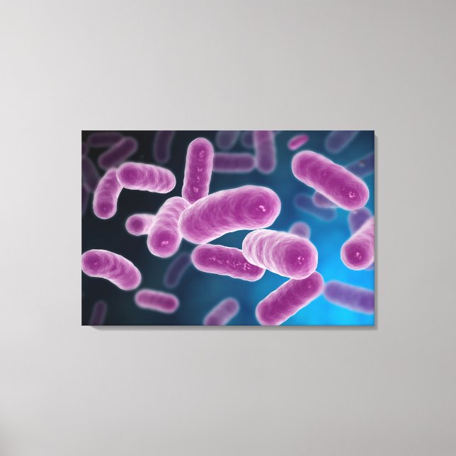 Conceptual Image Of Bacteria 3 Canvas Print (Front)