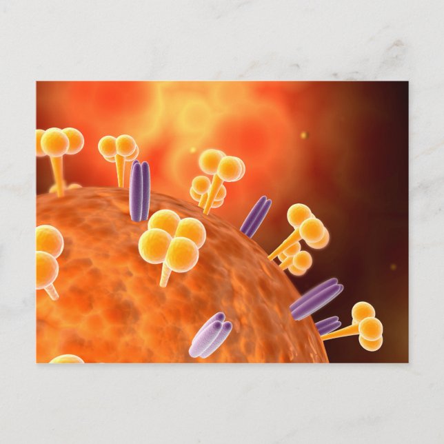 Conceptual Image Of Influenza Causing Flu 1 Postcard (Front)