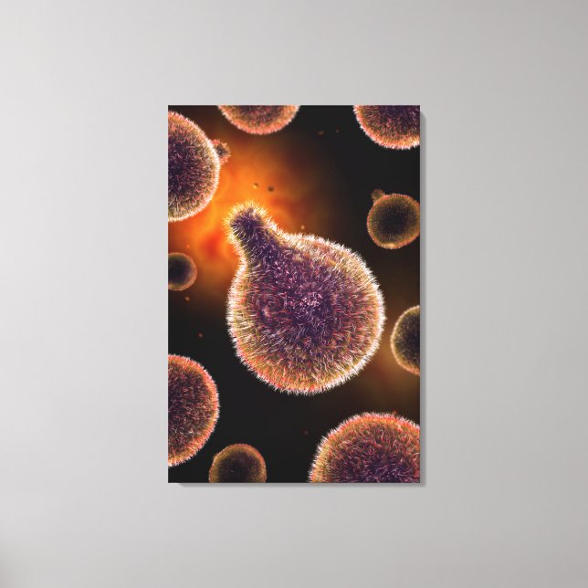 Conceptual Image Of Plasmodium Causing Malaria 4 Canvas Print (Front)