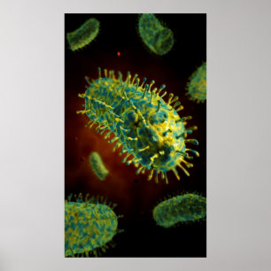 Conceptual Image Of Rabies Virus 1 Poster