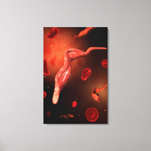 Conceptual Image Of Trypanosoma 1 Canvas Print