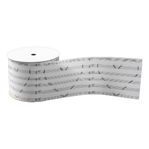 Conceptual Music Love Notes Ribbon Grosgrain Ribbon