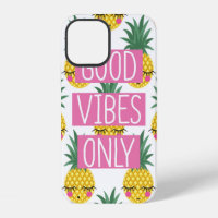 Conceptual phrase Good vibes only on seamless patt