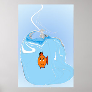 Concerned Fish Poster