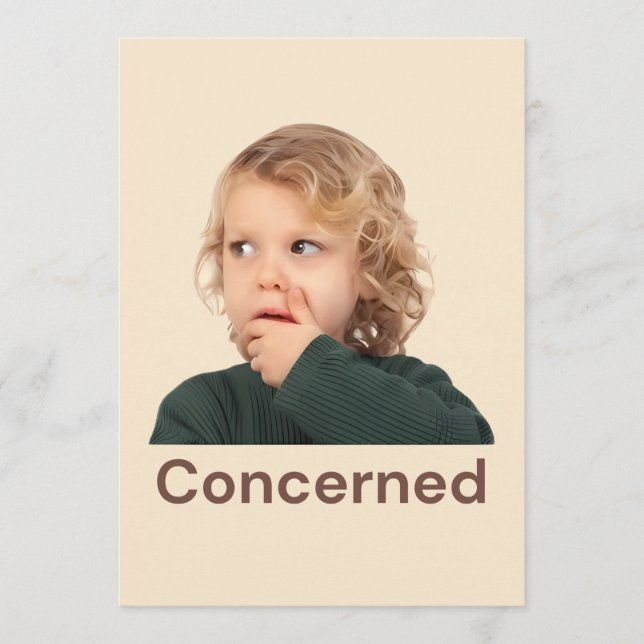 Concerned Kids Feelings Thank You Card (Front)