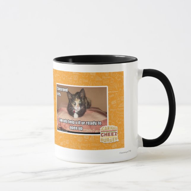 Concerned Kitty Mug (Right)