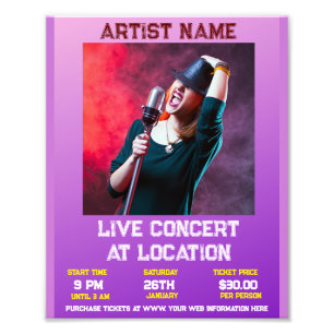 Concert 8 x 10 Photo Enlargement Print